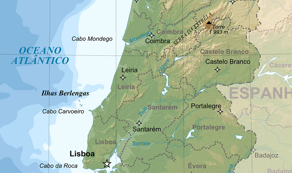Carte du Portugal : géographie