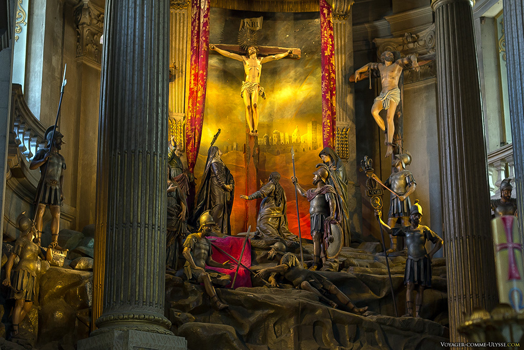 Calvaire du maître-autel, sculpture de Monteiro da Rocha.