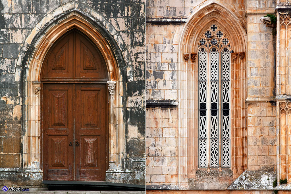 A gauche, un des accès du monastère. A droite, le travail de restauration (ou de reconstruction au goût du jour?)sur cette fenêtre est parfaitement visible.