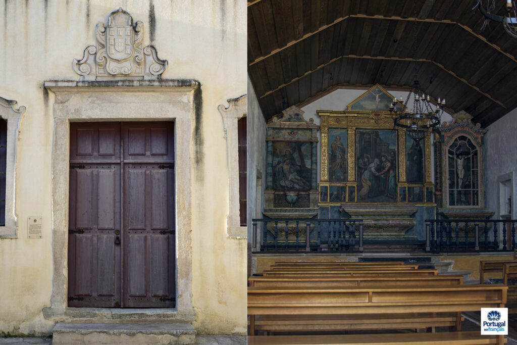 Porte et intérieur de la chapelle de la Miséricorde