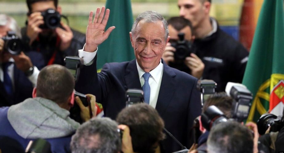 Marcelo Rebelo de Sousa et journalistes