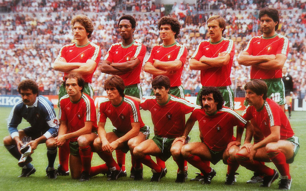 Equipe de foot du Portugal en 1984.