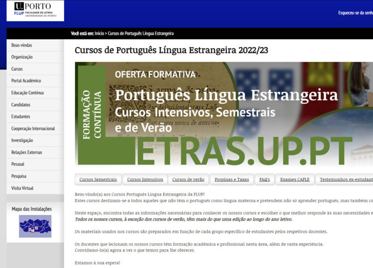 Portugais langue étrangère à la faculté de lettres de Porto